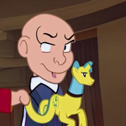 Image similar to Jean Luc Picard starring in My Little Pony