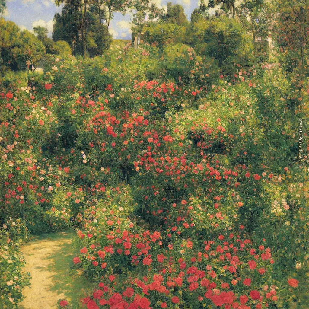 Image similar to sunlit garden by santiago rusiñol