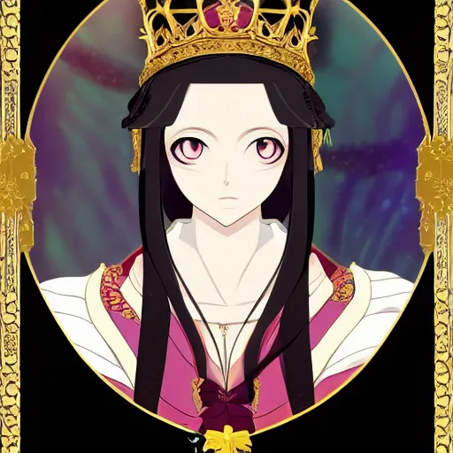 Prompt: portrait of queen victoria, anime fantasy illustration by tomoyuki yamasaki, kyoto studio, madhouse, ufotable, trending on artstation