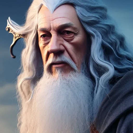 Prompt: selfie of gandalf, fine detailed face, long curly hair, stunning 3 d render inspired art by greg rutkowski and xiang duan and thomas eakes, realistic, highly detailed attributes and atmosphere, dim volumetric cinematic lighting, 8 k octane detailed render, post - processing, masterpiece, golden hour, soft focus