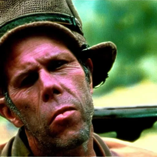 Image similar to A still of Tom Waits in Apocalypse Now, award winning