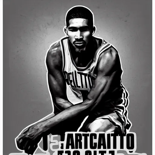 Image similar to Portrait of Boston Celtics Jayson Tatum, Jayson Tatum as Che Guevara, Jayson Tatum as Guerilla Heroica, Black and White, by Alberto Korda, inspiring, dignifying, stoic, stoicism, national archives, digital art, trending on artstation, octane render