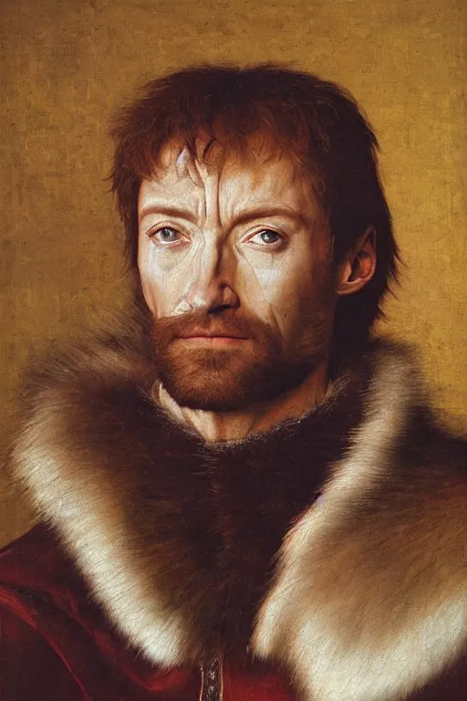 portrait of hugh jackman, oil painting by jan van | Stable Diffusion ...