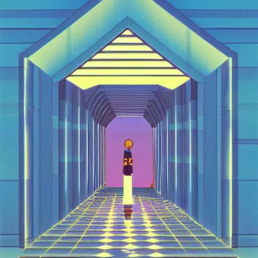 Image similar to a portal to a different dimension digital art by hiroshi nagai