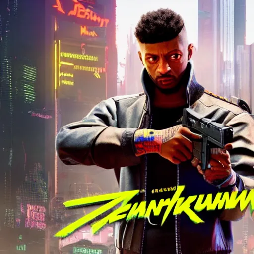 Image similar to 2 1 savage in cyberpunk 2 0 7 7, gameplay screenshot, detailed