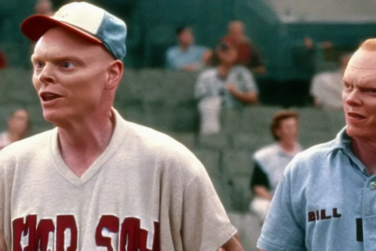 Image similar to a film still of Bill burr in a league of their own, high quality