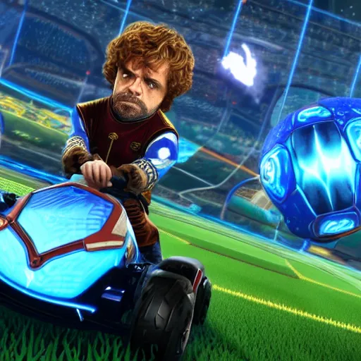 Image similar to Gameplay screenshot of Tyrion Lannister in Rocket League, Unreal Engine, 4k