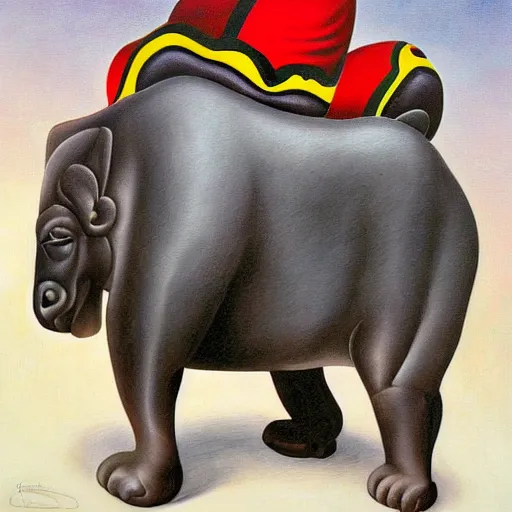 Prompt: colombian danger by botero