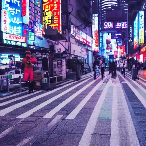 Prompt: cyberpunk seoul street