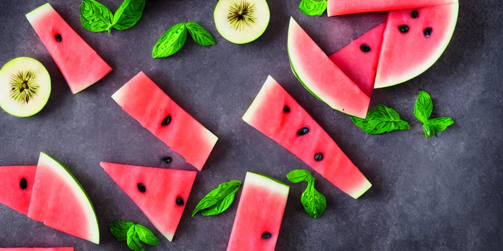 Image similar to purple watermelon slice, food photography