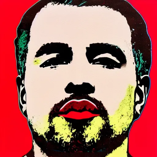 Prompt: yeezus, by andy warhol