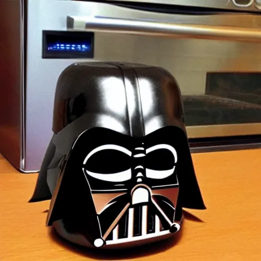 Prompt: Darth Vader toaster!