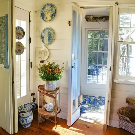 Image similar to the quaint cottage's open door reveals the cape cod national seashore