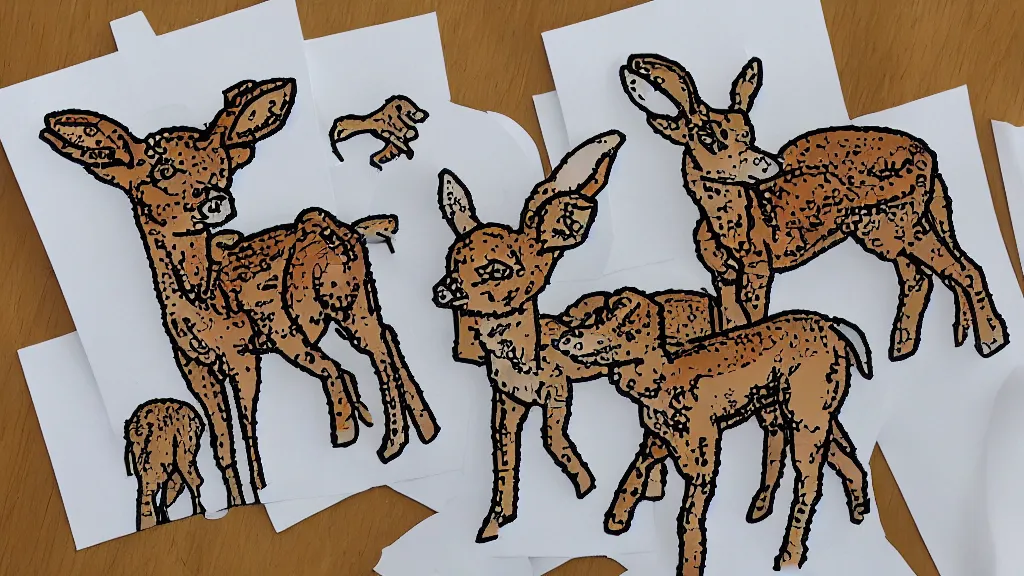 Image similar to lego art universal fawn sticker design