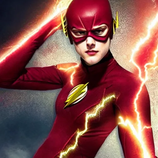 Prompt: Alexandra Daddario as Flash