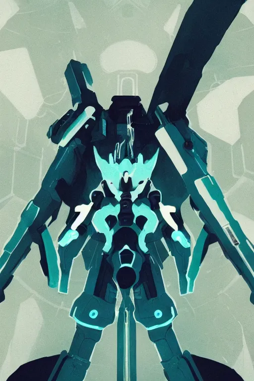Image similar to teal and white colors. Sci-fi kshatriya in style of cytus and deemo, mysterious vibes, set in half-life 2, beautiful with eerie vibes, very inspirational, very stylish, surrealistic, perfect digital art, mystical journey in strange world, bastion game