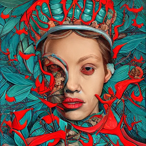 Prompt: helen the bean queen, an ultrafine detailed painting by james jean, behance contest winner, vanitas, angular, altermodern