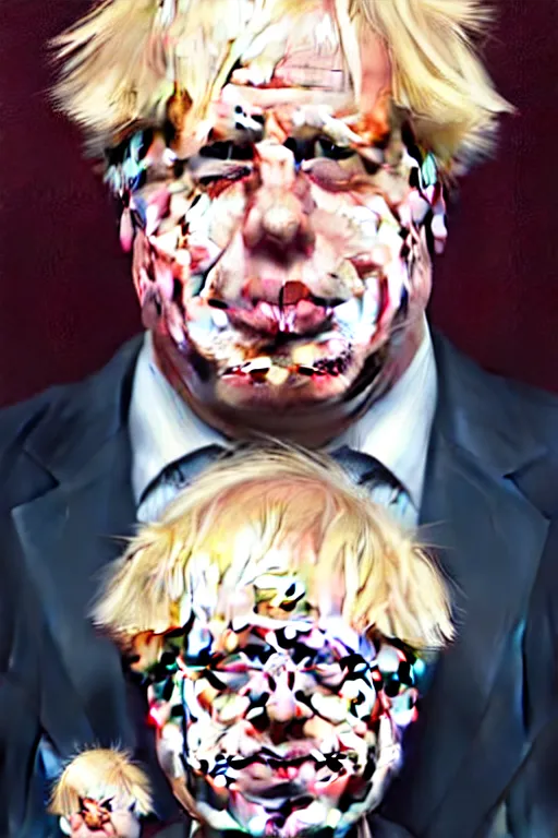 Image similar to Boris Johnson as a Family Guy character, realistic portrait, symmetrical, highly detailed, digital painting, artstation, concept art, smooth, sharp focus, illustration, cinematic lighting, art by artgerm and greg rutkowski and alphonse mucha