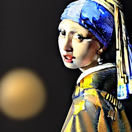 Prompt: boy with a pearl earring by vermeer