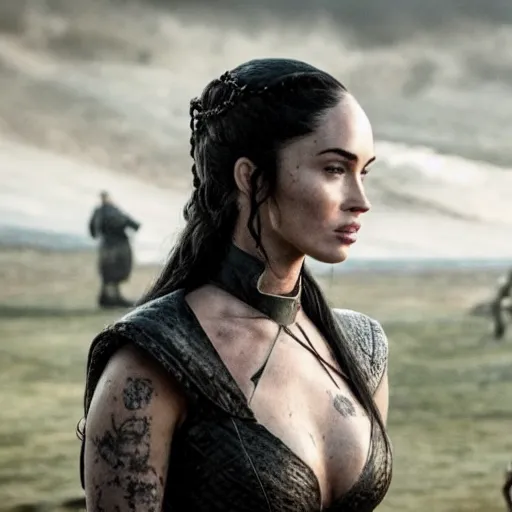 Prompt: megan fox in game of thrones, an film scene