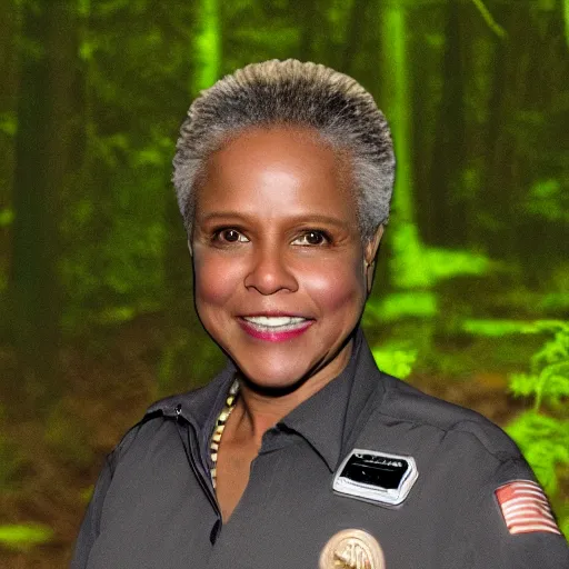 Image similar to lori lightfoot trail cam footage night vision