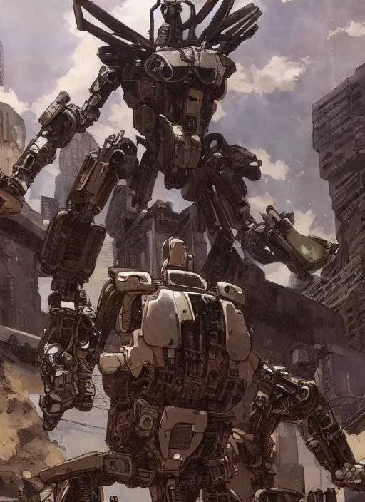 Prompt: an ancient robot titan is discovered by a group of children, digital painting masterpiece, painted by moebius, by michelangelo, by rembrandt, by yoji shinkawa, 4 k wallpaper, beautiful, gorgeous, metal gear solid and metal slug concept art