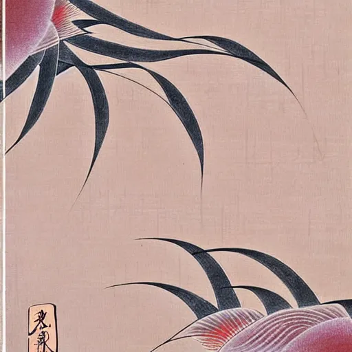 Image similar to generative, detailed, Japanese traditional art elements, muted pastel colors,