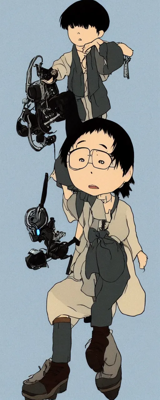 Prompt: Hayao Miyazaki styled Mathilda from the professional