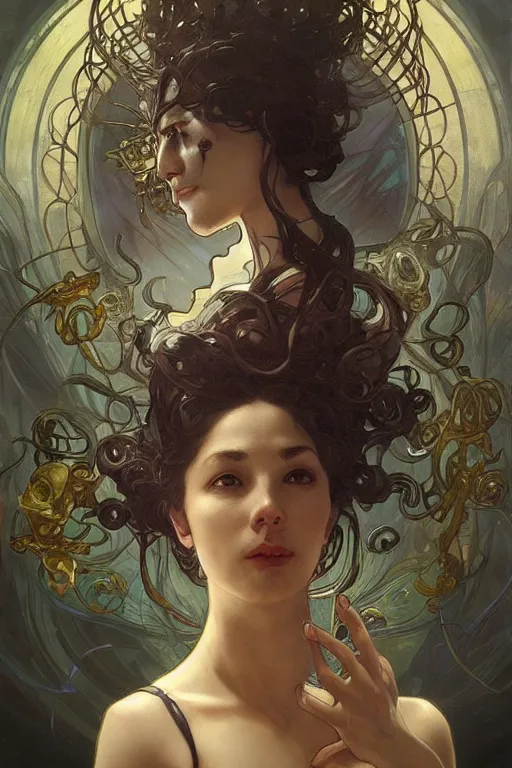 Prompt: Elder god with beady eyes, in a workshop art by artgerm and greg rutkowski and alphonse mucha and Charlie Bowater Trending on artstation, artstationHD, artstationHQ, 4k, 8k