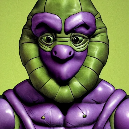 Image similar to donatello from the teenage mutant ninja turtles, 1 9 9 0 s, friendly, high detailed, moonray render