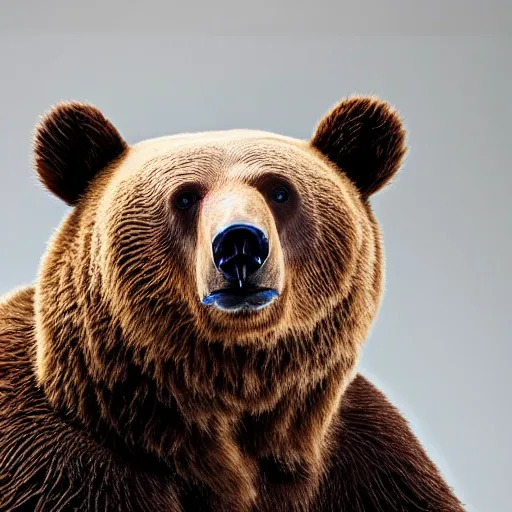 Image similar to a bear, 8 k, insanely detailed, realistic, elegant, studio photography