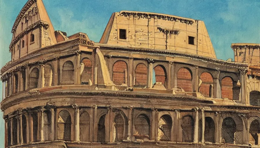 Image similar to Rome by Kelly Freas