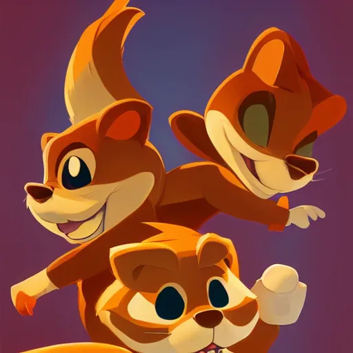 Image similar to face icon stylized minimalist chip'n dale : rescue rangers, loftis, cory behance hd by jesper ejsing, by rhads, makoto shinkai and lois van baarle, ilya kuvshinov, rossdraws global illumination