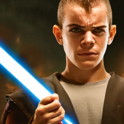 Image similar to angry, pissed off, nikolas cruz as anakin skywalker in star wars episode 3, 8k resolution, full HD, cinematic lighting, award winning, anatomically correct