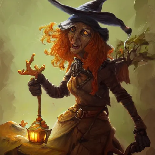 Prompt: old Witch in the style of Justin Gerard, realistic painting, Digital art, very detailed, High definition, trending on Artstation