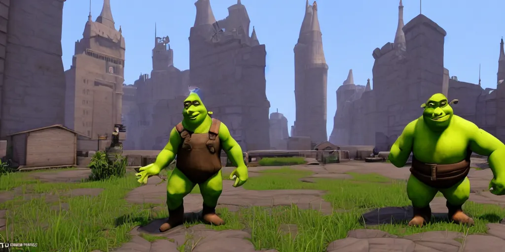 Image similar to shrek in team fortress 2 garry's mod, half life, sfm render, gmod, realistic 4 k octane beautifully detailed render, 4 k post - processing, highly detailed, intricate complexity, epic composition, magical atmosphere, cinematic lighting, masterpiece, ultra hd