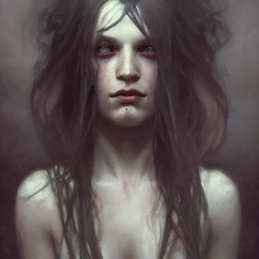 Prompt: dark goth queen, dark fantasy, hyperrealistic portrait, art of elysium by jeremy mann and alphonse mucha, fantasy art, photo realistic, dynamic lighting, artstation, ginger hair, volumetric lighting, very detailed face, 4 k, award winning