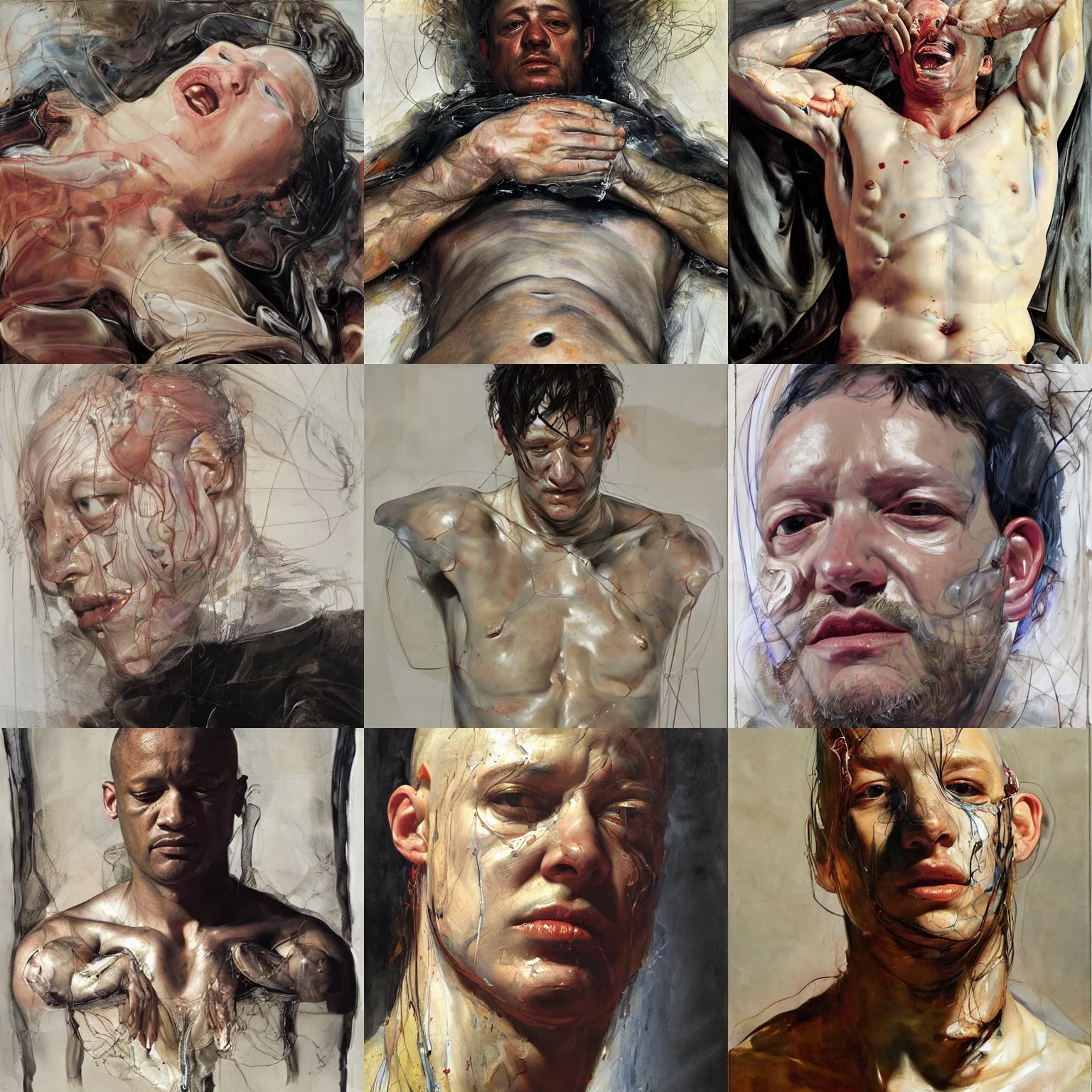 Prompt: lord morpheus by jenny saville