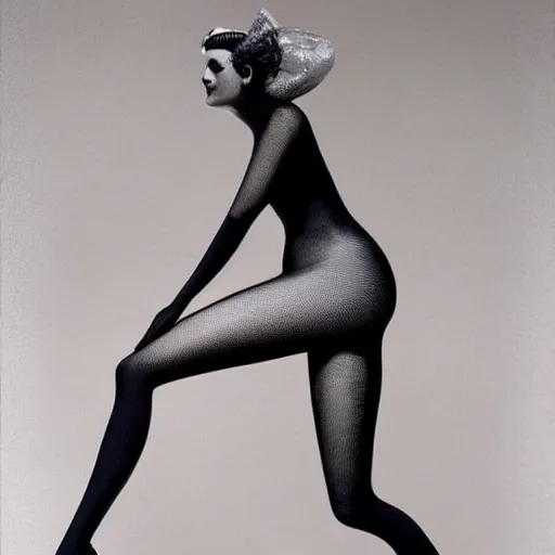 Image similar to gorgeous gynoid donning silk stockings, hyperrealistic, octane, highly detailed,