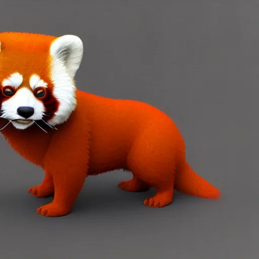 Prompt: 3 d render of a red panda
