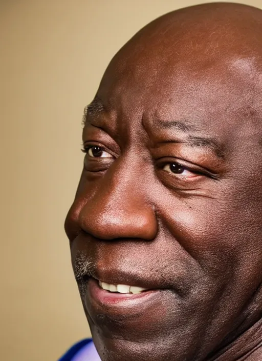 Image similar to DSLR photo portrait still of 65 year old age 65 Michael Clarke Duncan at age 65!!!, 85mm f1.8