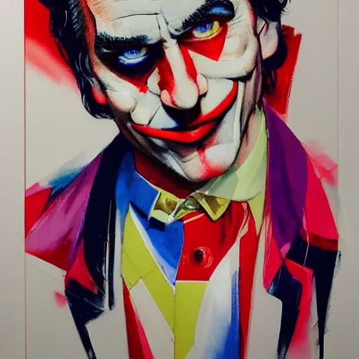 Prompt: photorealistic picture, by bob peak and alex ross, arthur fleck joker realistic comic panel, gouache and wash paints, fine details, fine intricate, fine facial proportionate, fine body proportionate, fine fix broken line, fine fix duplicate line, fine background proportionate, smooth focus, sharp details, bokeh, 4 k, fine 5 k details