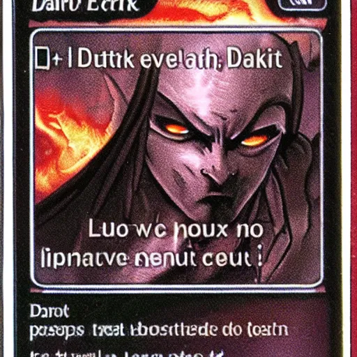 Prompt: tarrot card of an evil dark demon