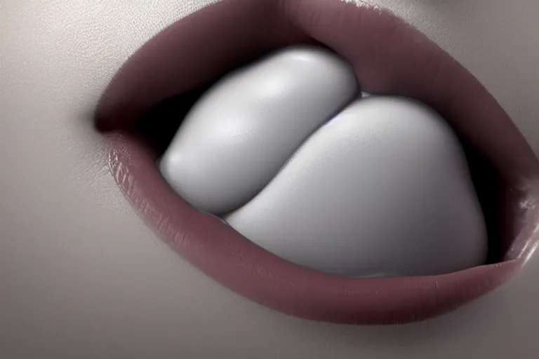 Image similar to a photograph of an amorphous blob, failed cosmetic surgery, lip filler, 8 k, volumetric lighting, unreal engine, ultra - realistic, grotesque