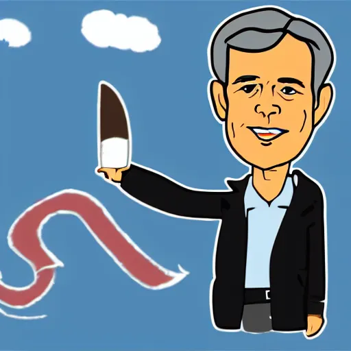 Prompt: clipart of beto orourke