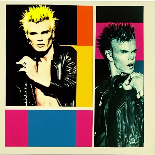 Image similar to billy idol by andy warhol, hd, detailed, 4 k, award winning