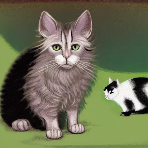 Image similar to cat and skunk chimera