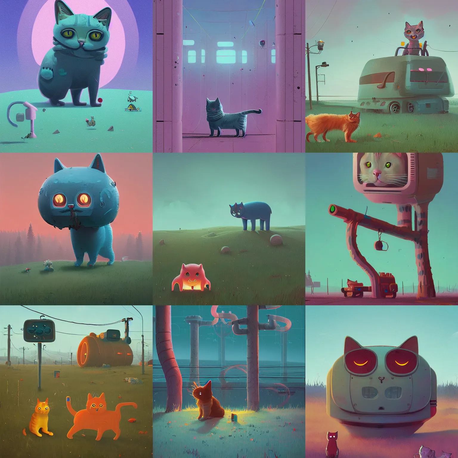  Dream Cute Cat 8 1 6 By Simon Stalenhag Stable Diffusion OpenArt