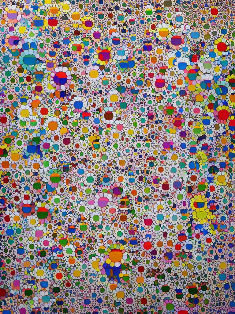 Prompt: abstract painting by takashi murakami, art decor,