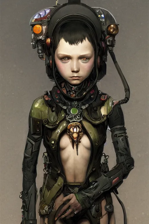 Image similar to portrait of beautiful young goblin, cyberpunk, Warhammer, highly detailed, artstation, illustration, art by Gustav Klimt and Range Murata and Ilya Kuvshinov and Sakimichan